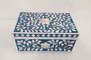 Boîte à bijoux rectangulaire de haute qualité en nacre-Meilleur prix MOP Mosaic Box OEM Designs personnalisés faits à la main - Product Image 5