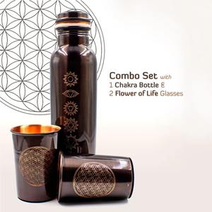 Bouteille d'eau en cuivre de luxe avec éclat poli, parfaite pour les amateurs de cadeaux de santé et les amis - Product Image 3