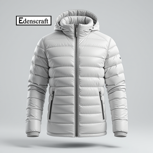 เสื้อแจ็คเก็ตพัฟเฟอร์แบบกำหนดเอง ระบายอากาศได้ดี แห้งเร็ว สำหรับผู้ชายและผู้หญิง มีสไตล์ อุ่น น้ำหนักเบา คอตั้ง มีฮู้ด ตัวเลือกขนเฟอร์สำหรับฤดูหนาว - Product Image 2