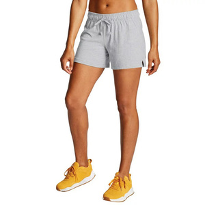 Vente en gros de shorts en polaire pour femmes de couleur unie avec cordon de serrage taille haute de qualité supérieure shorts en coton pour femmes nouveau style - Product Image 4