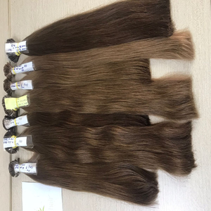 Extension de cheveux vierges vietnamiens Remy à cuticules alignés kératine FlatTips Prebonded Straight Wave Curly Style Hair Bamboo Hair - Product Image 1