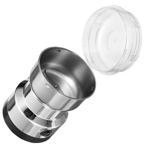 Silver Mini Electric Coffee <strong>Grinder</strong> for Household Use for Spices and Seeds with 2 Removable Stainless Steel Bowls - Product Image 3