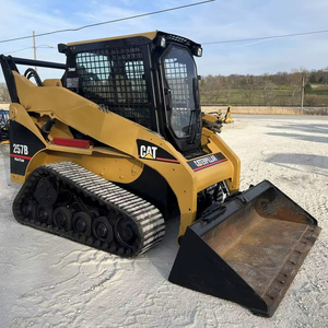 2024 CAT 257B chargeuse compacte sur chenilles 1 tonne charge nominale pleine cabine chaleur hydraulique coupleur rapide utilisé accélérateurs à pied - Product Image 4