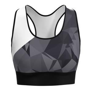 Soutien-gorge de sport simple pour femmes 92% Nylon 8% Spandex évacuation de l'humidité respirant grande taille haut court léger pour l'entraînement avant - Product Image 4
