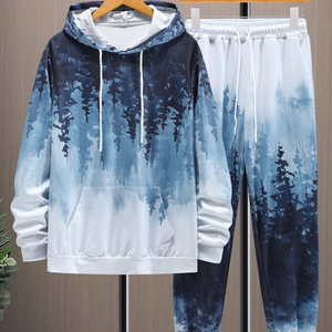 2025ชุดกีฬาผ้าคอตตอนโพลีเอสเตอร์ชุดวอร์มลำลองสำหรับผู้ชายชุดวอร์มใส่สบายน้ำหนักเบาดีไซน์ใหม่ - Product Image 1