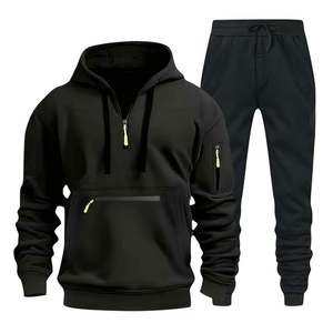High Quality Cotton Fleece Tracksuit For <b>Men</b> <b>Slim</b> Fit <b>Men's</b> Two piece Factory Direct Hooded Athletic Street and Sports Wear - Product Image 6