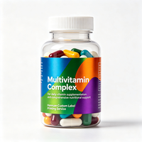 Haoxuan ODM Çoklu Vitamin Şişe Etiketleri Renkli PET UV Baskılı Su Geçirmez Etiketler Sağlık Ürünleri Paketleme Çözümleri için
