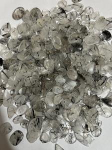 ผลึกควอตซ์เจียระไนแบบหยาบสีดำธรรมชาติเกรด AAA ปรับเทียบเครื่องประดับอัญมณีกึ่งมีค่า - Product Image 5