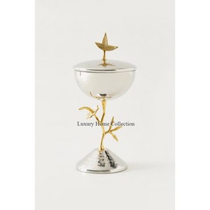 Brûleur et support d'encens Bakhoor en métal blanc et or pour accessoires de décoration de parfum de maison et de villa au prix le plus bas - Product Image 4