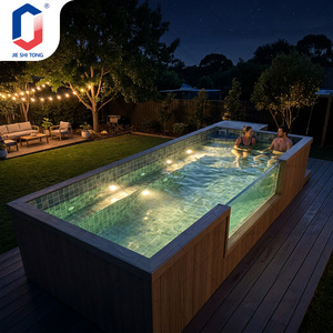 Kit de Piscina de Fibra de Vidrio de Fácil Instalación, Protección UV, Diseño Ecológico para Espacios Exteriores, Piscina de Fibra de Vidrio Estilo Resort para Diversión Familiar - Product Image 2