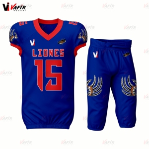 Uniforme de fútbol americano de diseño personalizado más vendido, conjunto de ropa de práctica de manga corta de poliéster transpirable, impresión por sublimación XL - Product Image 4