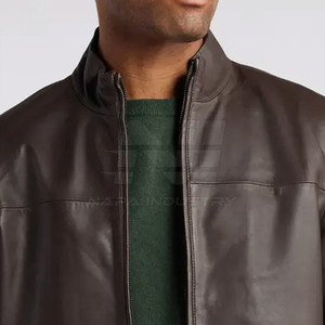Vestes en cuir pour hommes de haute qualité, écologiques, chaudes pour l'hiver, avec logo sur le devant, fabriquées au Pakistan, en tissu peigné, décontractées, les meilleures - Product Image 5
