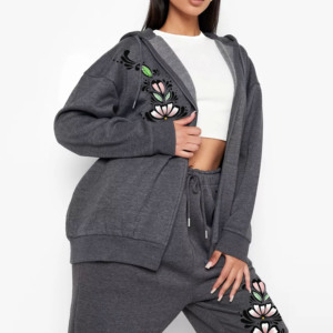 ชุดวอร์มมีฮู้ดสำหรับผู้หญิงสำหรับวิ่งจ๊อกกิ้งแบบลำลองมีไซส์ใหญ่พิเศษผลิตตามสั่ง - Product Image 5