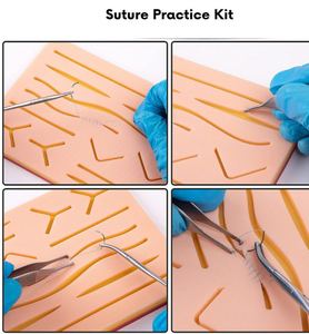 Kit de práctica para estudiantes de medicina QNQ, 9 Uds., juego de sutura de cirugía menor de acero inoxidable, venta al por mayor, seguridad Manual, compatible con MOL - Product Image 4