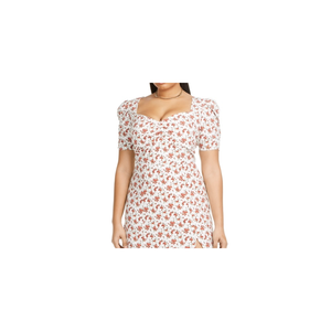 Abito lungo slip da donna Danielle Bernstein taglie forti, stampa floreale bianco/rosso, taglia 22W, vita naturale - Product Image 2