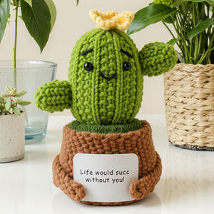 Muñeco de Cactus de Lana Hecho a Mano al por Mayor, Artesanía Tejida de Vietnam, Adorno de Cactus en Maceta Suave para Decoración del Hogar y Regalo - Product Image 6
