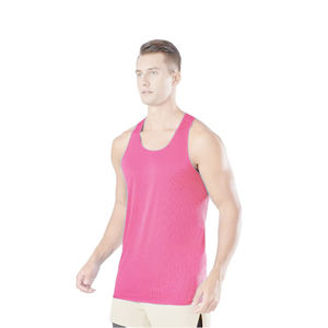Débardeur sans manches en coton pour hommes séchage rapide maille Fitness Gym porter bouton fabricant Stringer tricoté tissage trou décoration - Product Image 2