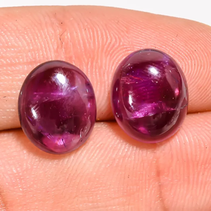 พลอยอเมทิสต์ธรรมชาติทรงหลวมอัญมณี8.5 ct. รูปไข่ตัดขัดสีม่วง12x10x5มม. GPJ-1144ทำขายส่ง - Product Image 2