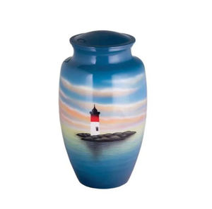 Urna de cremación de aluminio con estampado esmaltado, urna para cenizas funerarias de calidad prémium, diseño moderno, la más vendida - Product Image 1