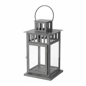 Farol de Hierro Verde Claro de Estilo Clásico con Paneles de Vidrio y Asa, Iluminación Decorativa para el Hogar, Perfecto para Decoración del Hogar y Eventos - Product Image 4