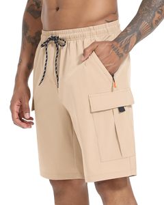 Shorts de sport pour hommes, respirants, écologiques, en tissu Oxford, avec cordon de serrage à la taille, pour la course à pied, l'entraînement, le sport et la remise en forme - Product Image 5