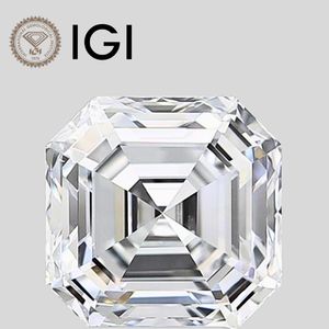 เพชรทรงอัสเชอร์ 3 กะรัต สี D ความสะอาด VS1 ได้รับการรับรองจาก IGI แบบเม็ดเดี่ยว - Product Image 1