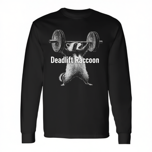 Maglietta a Maniche Lunghe per Allenamento con Pesi Deadlift Raccoon Gym - Prodotto Promozionale - Product Image 2