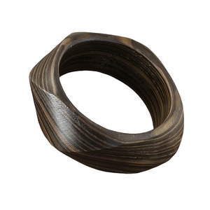 Conjunto de brazaletes de madera natural con estilo, joyería para mujer hecha a mano, accesorio de regalo de moda clásico, INDIA ART PLACE, forma redonda a la moda - Product Image 5