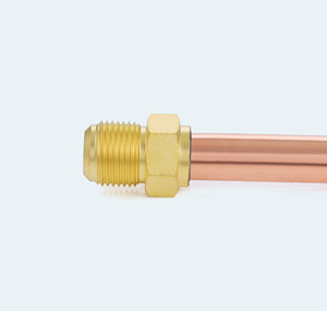 Raccord de condenseur en laiton 5/8, tube en cuivre 8 cm 23G 7/8 - 14 SAE 45 Flare 1050PSI, raccord de réfrigérant AC brasé, Inde - Product Image 2
