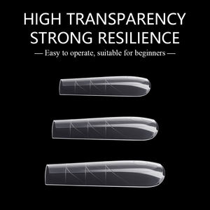 150 pcs/बॉक्स 3xl कोई वक्र गलत नाखून सुझाव स्पष्ट अतिरिक्त लंबे समय तक सीधे वर्ग कृत्रिम एम्बेडेड प्रेस नाखून दोहरे रूप सुझाव - Product Image 4