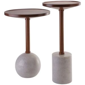 Custom Round Ball Unique Side <b>Table</b> Set Good Quality Royal Metal Modern Design for Living Room Expensive Furniture with <b>Marble</b> - Product Image 1