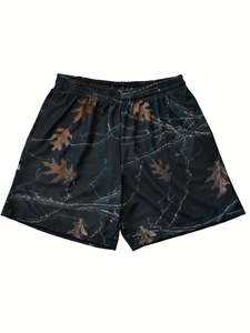 Short de gym en coton avec logo personnalisé pour hommes Vente en gros Haute qualité Noir décontracté uni avec tissu en maille et techniques d'impression - Product Image 6