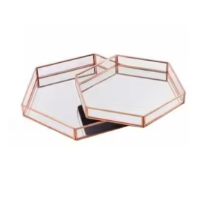 Ensemble de plateaux de service élégants en métal galvanisé couleur argent Nouveau design Plateau décoratif en métal au tarif de gros pour la maison et l'hôtel - Product Image 6