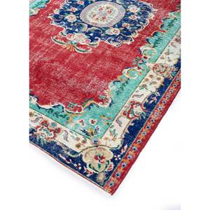 Tapis en laine vintage noué à la main Pae-2048, motif médaillon rectangulaire, pour couloir, salon, maison, tapis Jaipur US - Product Image 2