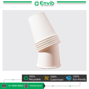 Vaso de papel Kraft reciclable de calidad premium desechable de pared simple de 16oz de fabricante indio tamaño de logotipo personalizado para Bebidas frías - Product Image 6