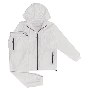 Ensemble de survêtement pour homme de haute qualité, coupe régulière, respirant, léger et en polyester, uni, pour l'hiver - Product Image 1