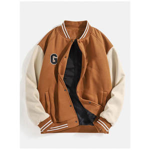 Chenille-Chaqueta de invierno bordada para hombre, chaqueta de béisbol de talla grande - Product Image 5