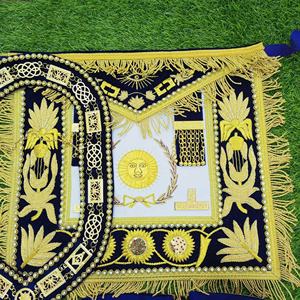 DELANTAL GRAN MAESTRO MASÓNICO CON COLLAR Y PUÑOS PÚRPURA HSE - Product Image 5