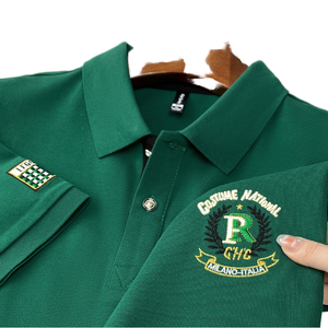 Polo de Verano para Hombre, Polo de Manga Corta Bordado de Lujo de Alta Gama, Patrón de Color Sólido Oficial y Genuino - Product Image 5