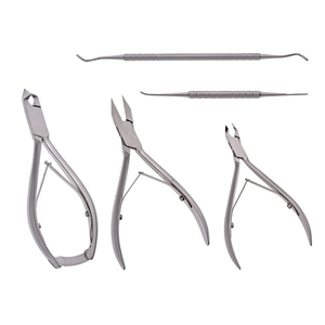 ชุดอุปกรณ์ดูแลเท้าทำเล็บเท้า สแตนเลสสตีล ป้องกันสนิม 5 ชิ้น ประกอบด้วย ที่ตัดเล็บ คีมตัดหนังกำพร้า ตะไบเล็บ และอุปกรณ์สำหรับดูแลเท้า - Product Image 1