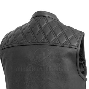 2023 New Arrival Customized Men's Premium Quality Leather Vest Waterproof Windproof <b>Breathable</b> Quick Dry Canvas Outer Wear - Product Image 6