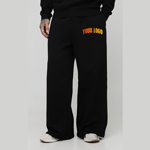 Pantalones Jogger de Pierna Ancha y Corte Holgado para Hombre, de Poliéster/Algodón, Novedad de 2025, Ropa Casual de Primavera, Color Sólido, Ligeros, Personalizables - Product Image 1