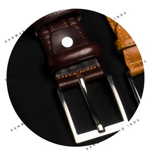 Cinturón deportivo de diseñador de calidad para hombre, Cinturón de piel de vaca compuesto de doble capa, cinturón deportivo para hombre, Material de piel de vaca compuesto - Product Image 5