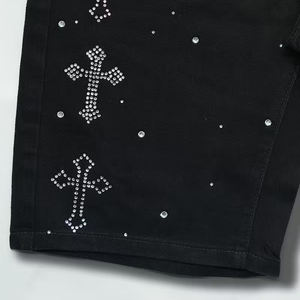 กางเกงขาสั้นผ้ายีนส์เอวสูงสำหรับผู้ชายกางเกงลำลองทรงหลวมระบายอากาศได้ดีปรับแต่งได้สำหรับฤดูร้อน - Product Image 6