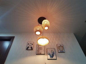 โคมไฟระย้าสไตล์โบฮีเมียน3ดวงทำจากไม้ไผ่ที่ทันสมัยผลิตในเวียดนามสำหรับห้องนั่งเล่นห้องรับประทานอาหารฝรั่งเศสแบบดั้งเดิม - Product Image 5