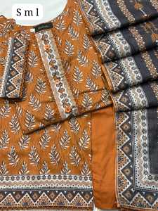 Ssumaira Collection apporte 3 pièces Premium imprimé cousu Lawn kameez salwar - Product Image 6