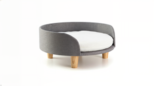 Lit surélevé de luxe confortable pour chien, rafraîchissant pour l'été, avec rebords amovibles, mousse respirante, design dessin animé, lit en bois pour animaux de compagnie - Product Image 5