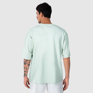 Camiseta de Algodón/Fibra de Bambú para Hombre, Estilo Hip Hop Vintage, Holgada, Antiarrugas, Transpirable, Talla Grande, Manga Corta, 2026 - Product Image 3
