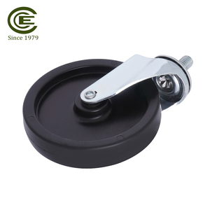 Roue pivotante à tige filetée M12 de 5 pouces, roue pivotante robuste en PP pour meubles et équipements - Product Image 6