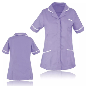 Fabricant d'équipement d'origine Vente en gros Haut à récurer unisexe à col en V médical Extensible 3 poches Ensemble uniforme à manches courtes pour médecins, infirmières, médecins et hôpitaux - Product Image 3